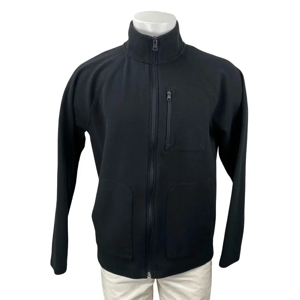 Banana Republic Men's Black Long Sleeve Full Zip Sweater Sweatshirt Top Size L